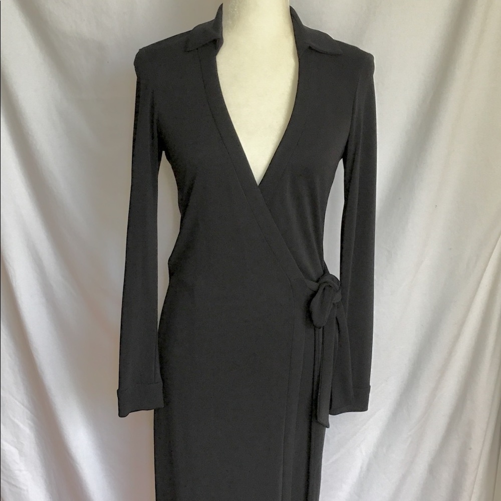 Diane von Furstenberg vintage black wrap dress